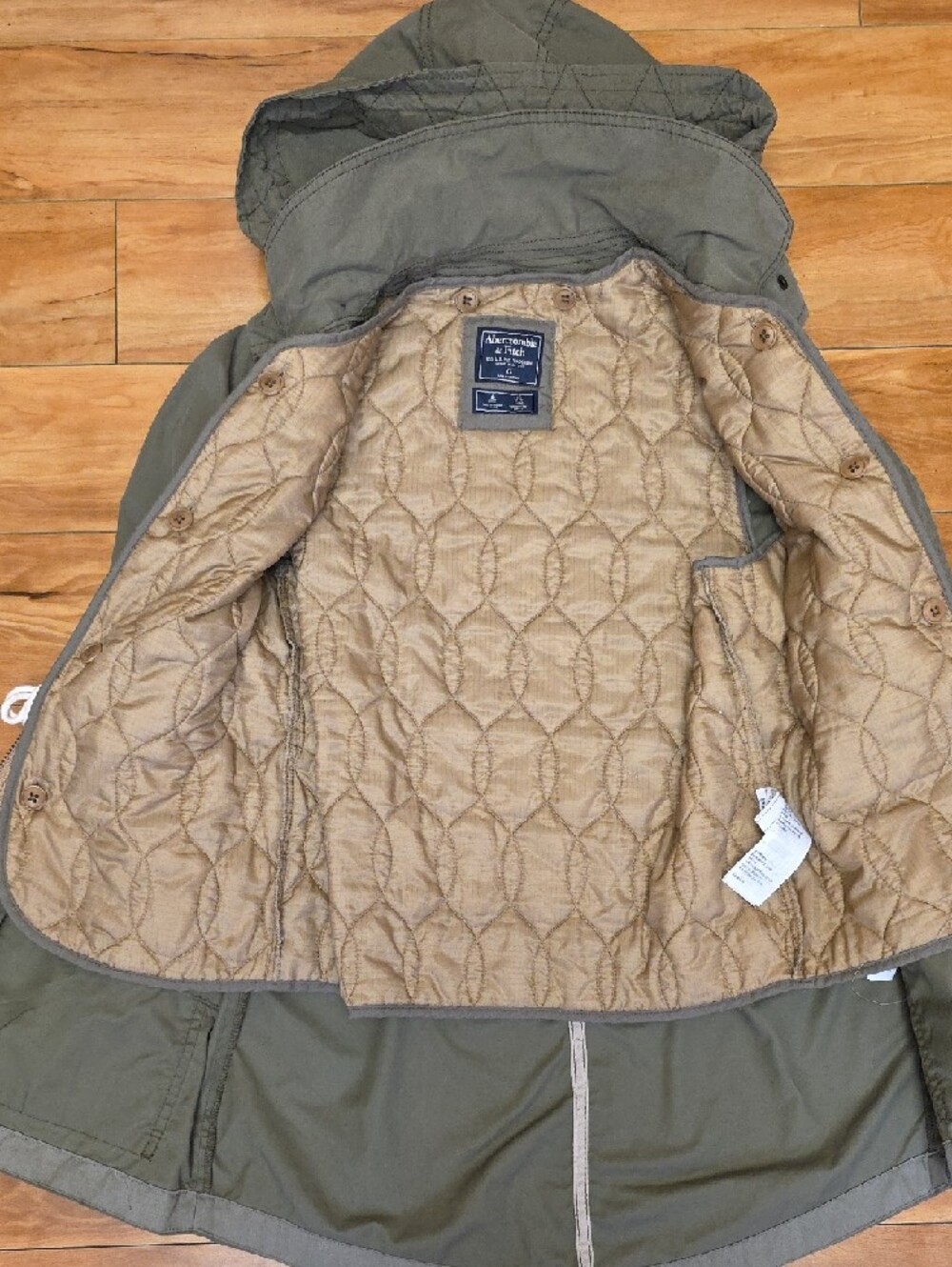 Abercrombie & Fitch Military Field Utility Hooded Jacket Green Size XS - Picture 11 of 15
